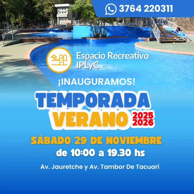 Espacio Recreativo IPLyC temporada de verano 2025 - 2026.